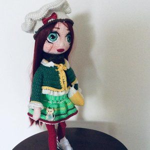 Reed # green #Crochet 🧶 amigurumi doll #.gift ❤️